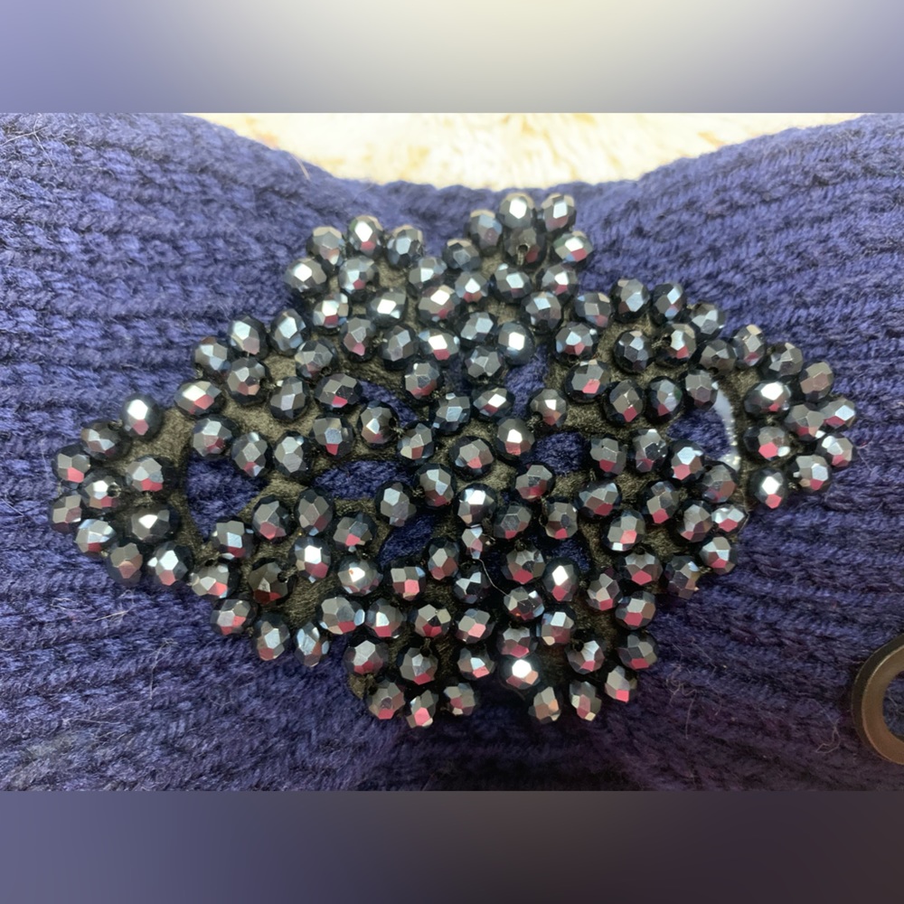 Couture Gems Navy Winter Headband